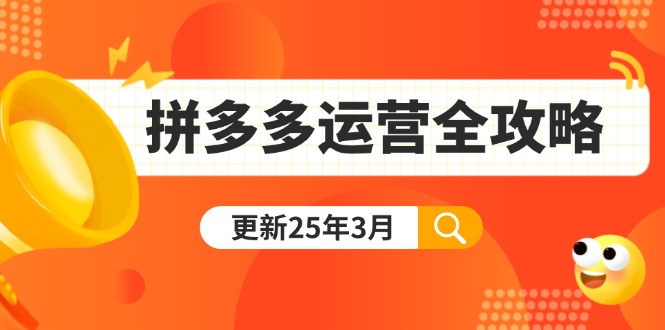 （14184期）拼多多运营全攻略：从0到日销千单,爆款内功+付费推广+黑科技(更新25年3月)-D先生轻创