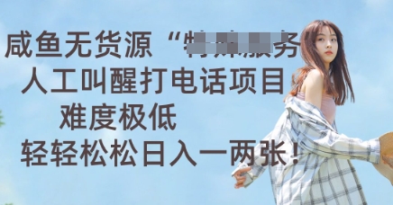 咸鱼无货源人工叫醒打电话项目,难度极低, 轻轻松松日入一两张-D先生轻创